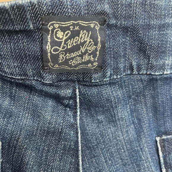 Lucky Brand Sailor Moon Wide Leg High Rise Blue Jeans‎ Flared 36x33 USA Stretch - Picture 9 of 11